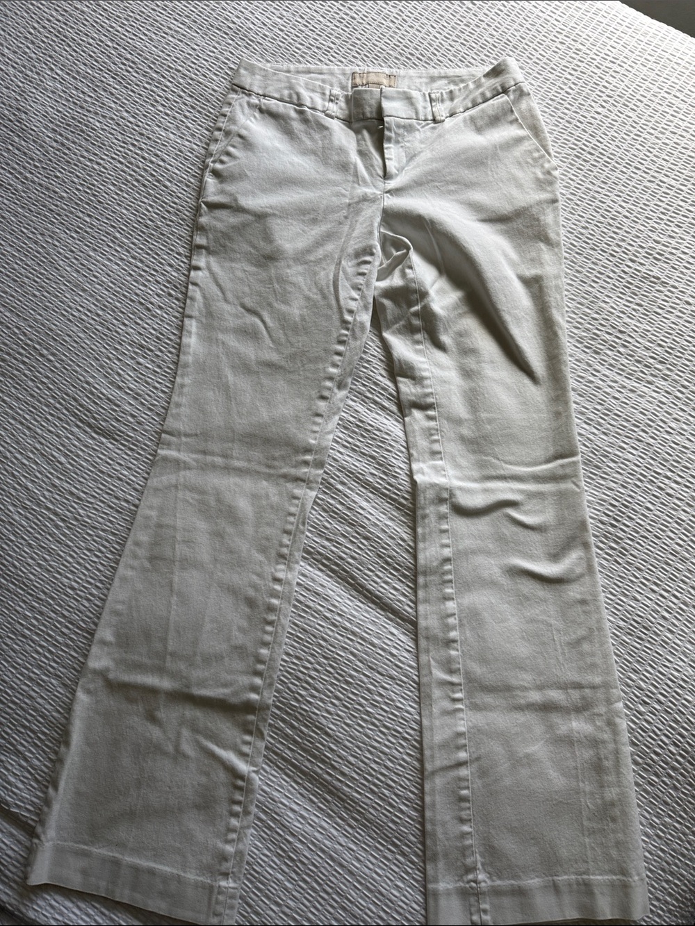 Banana Republic: Women's White Boot Cut-Leg Pants